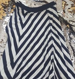 Blue & White Stripped Skirt